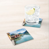 ノルウェーのFjaerlandsfjordのフィヨルドの景色 スクエアペーパーコースター (インサイチュ)