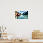 ノルウェーのFjaerlandsfjord fjord風景 ポスター (キッチン)
