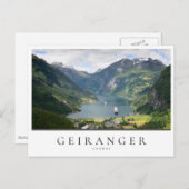 ノルウェーのGeiranger fjord ポストカード (正面/裏面)