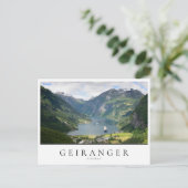 ノルウェーのGeiranger fjord ポストカード (スタンド正面)