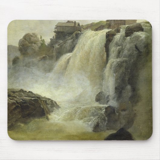 ノルウェーのHaugfoss、1827年 マウスパッド (正面)