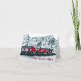 ノルウェーのLofotenの島のクリスマス シーズンカード