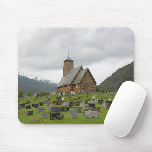 ノルウェーのmousepadの墓地が付いている横木教会 マウスパッド (マウス)
