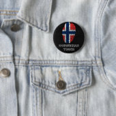 ノルウェーのtouchの指紋の旗 缶バッジ (インサイチュ)