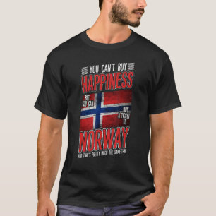 ノルウェーは幸福のフレーズであるノルウェー国旗 Tシャツ