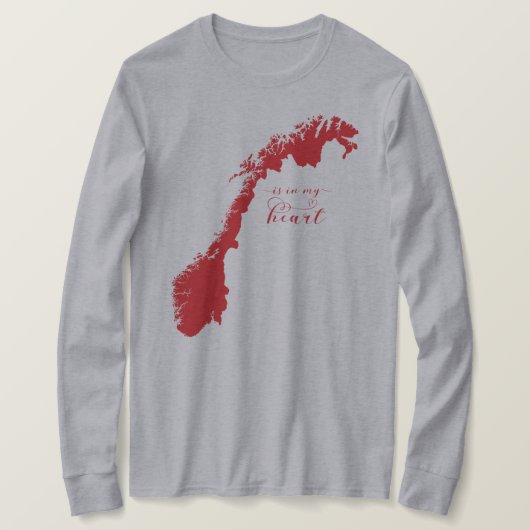 ノルウェーは私のハート Tシャツ (デザイン正面)