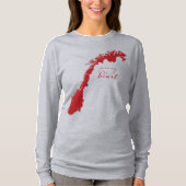 ノルウェーは私のハート Tシャツ (正面)