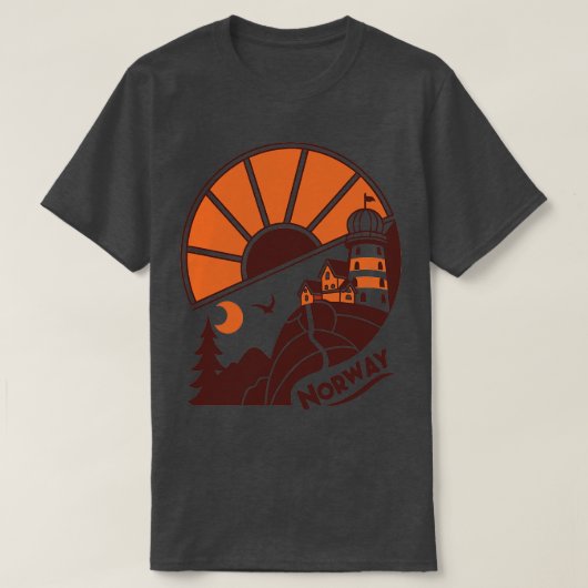 ノルウェーへ Tシャツ (デザイン正面)