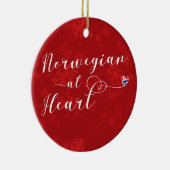 ノルウェーアットハートクリスマスツリーオーナメント セラミックオーナメント (右)