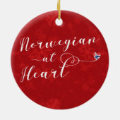 ノルウェーアットハートクリスマスツリーオーナメント セラミックオーナメント (裏面)