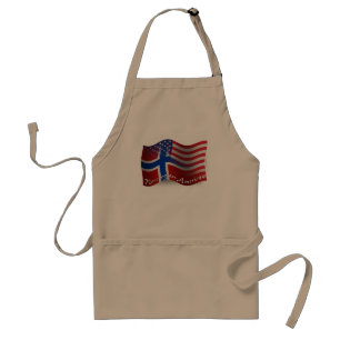 ノルウェーアメリカの振る旗 スタンダードエプロン