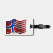 ノルウェーアメリカの振る旗 ラゲッジタグ (裏面横)
