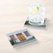 ノルウェーアールヌーボードア ガラスコースター (アングル)