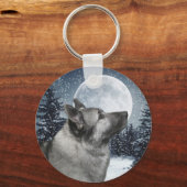 ノルウェーエルクハウンドキーチェーン キーホルダー (正面)