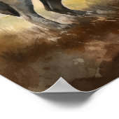 ノルウェーエルクハウンドドッグアートプリントポスター ポスター (角)