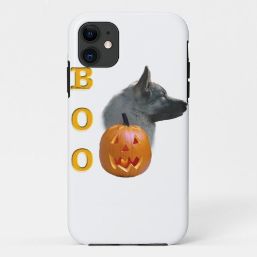 ノルウェーエルクハウンドハロウィーンブー Case-Mate iPhoneケース (裏面)