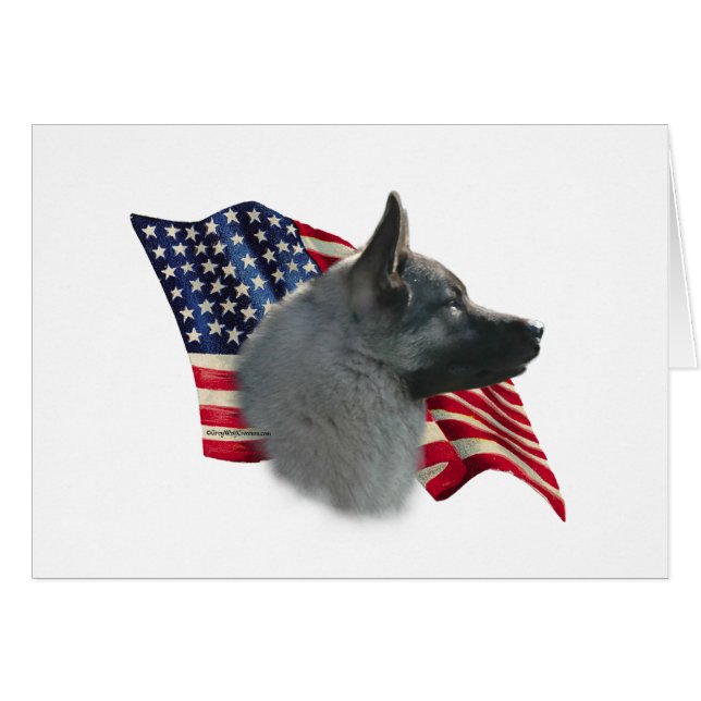 ノルウェーエルクハウンド国旗 (正面横)