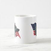 ノルウェーエルクハウンド国旗 コーヒーマグカップ (中央)