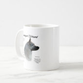 ノルウェーエルクハウンド履歴デザイン コーヒーマグカップ (正面左)
