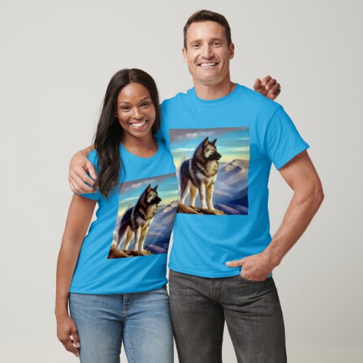 ノルウェーエルクハウンド犬 Tシャツ (ユニセックス)