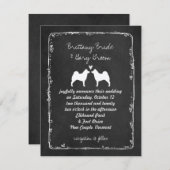 ノルウェーエルクハウンド結婚の発表 招待状 (正面/裏面)