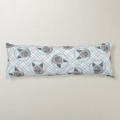 ノルウェーエルクハウンド絵を描の可愛いオリジナルドッグアート ボディピロー (裏面)