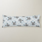 ノルウェーエルクハウンド絵を描の可愛いオリジナルドッグアート ボディピロー (正面)