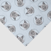 ノルウェーエルクハウンド絵を描の可愛いオリジナルドッグアート 薄葉紙 (詳細)