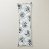 ノルウェーエルクハウンド絵を描アンドヴィレッジズドッグアート ボディピロー (裏面 (縦))