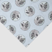 ノルウェーエルクハウンド絵を描アンドヴィレッジズドッグアート 薄葉紙 (詳細)