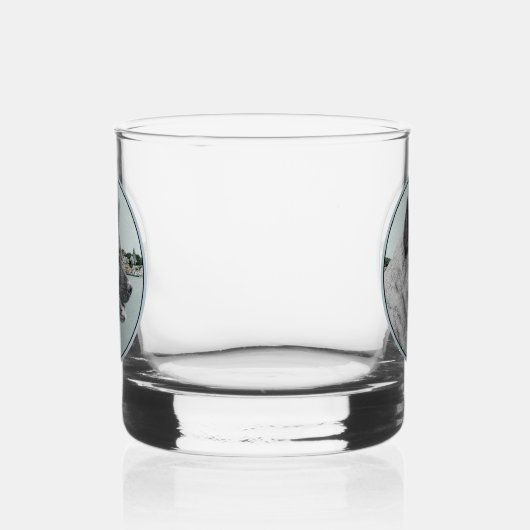 ノルウェーエルクハウンド絵画アットビレッジズドッグアート ウイスキーグラス (左)