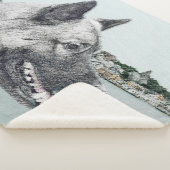 ノルウェーエルクハウンド絵画アットビレッジズドッグアート シェルパブランケット (3/4)