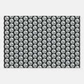 ノルウェーエルクハウンド絵画アットビレッジズドッグアート ラッピングペーパーシート (正面3)