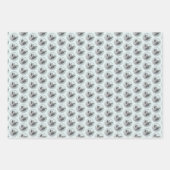 ノルウェーエルクハウンド絵画アットビレッジズドッグアート ラッピングペーパーシート (正面)