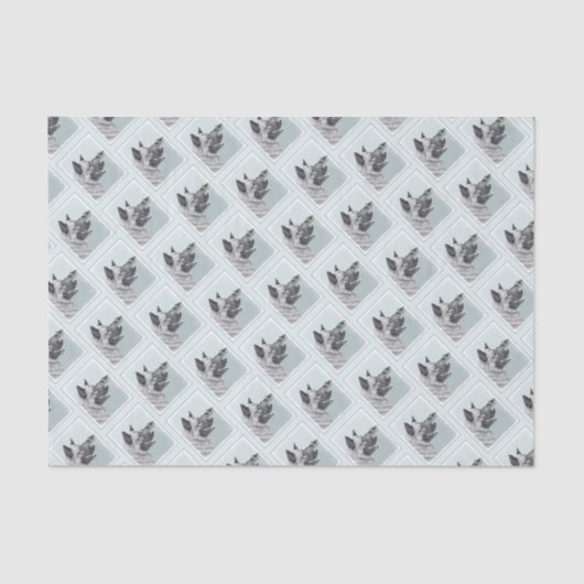 ノルウェーエルクハウンド絵画アットビレッジズドッグアート 薄葉紙 (正面)