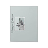 ノルウェーエルクハウンド絵画アットビレッジズドッグアートN ノートパッド (回転)