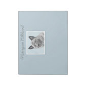 ノルウェーエルクハウンド絵画ズ – オリジナルドッグアートなし ノートパッド (回転)