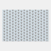 ノルウェーエルクハウンド絵画ズ – オリジナルドッグアート ラッピングペーパーシート (正面)