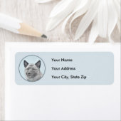 ノルウェーエルクハウンド絵画ズ – オリジナルドッグアート ラベル (インサイチュ)