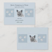 ノルウェーエルクハウンド絵画ズ – オリジナルドッグアート 名刺 (正面/裏面)