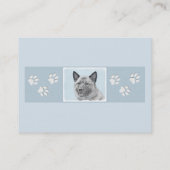 ノルウェーエルクハウンド絵画ズ – オリジナルドッグアート 名刺 (裏面)