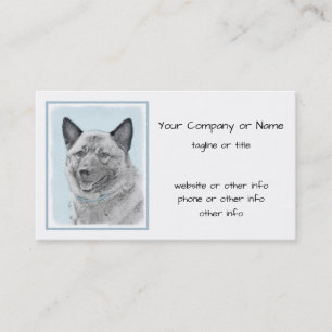 ノルウェーエルクハウンド絵画ズ – オリジナルドッグアート 名刺
