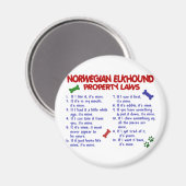 ノルウェーエルクハウンド財産法2 マグネット (正面/裏面)