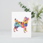 ノルウェーエルクハウンド ポストカード (スタンド正面)