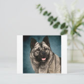 ノルウェーエルクハウンド ポストカード (スタンド正面)