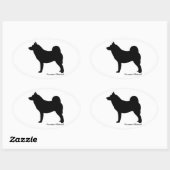 ノルウェーエルクハウンド 楕円形シール (シート)