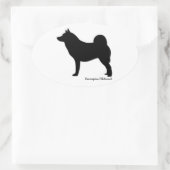 ノルウェーエルクハウンド 楕円形シール (バッグ)