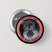 ノルウェーエルクハウンド 缶バッジ (正面&裏面)