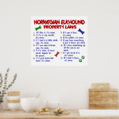 ノルウェーエルクハウンドPL2 ポスター (キッチン)