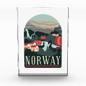 ノルウェーエレガントランドスケープヴィンテージ旅行 フォトブロック (正面)